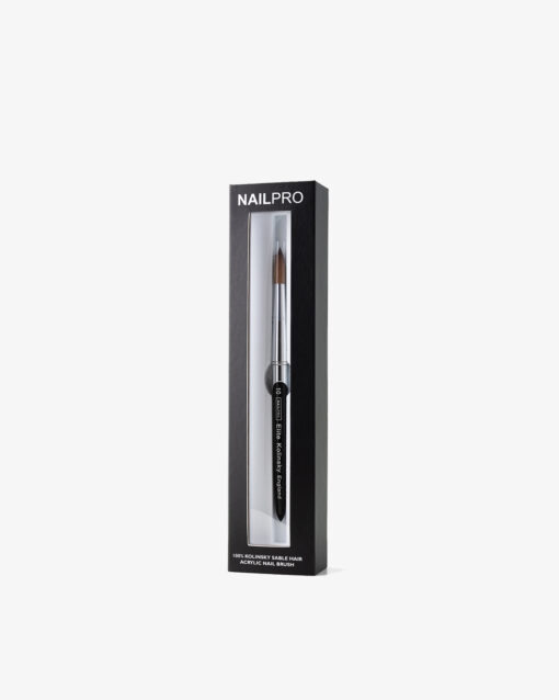 Nail Pro - Kolinsky Sable Acrylic Brushes - BLACK - Size 8-20