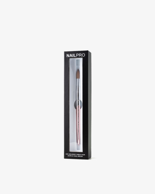Nail Pro - Kolinsky Sable Acrylic Brushes - PINK - Size 8-20